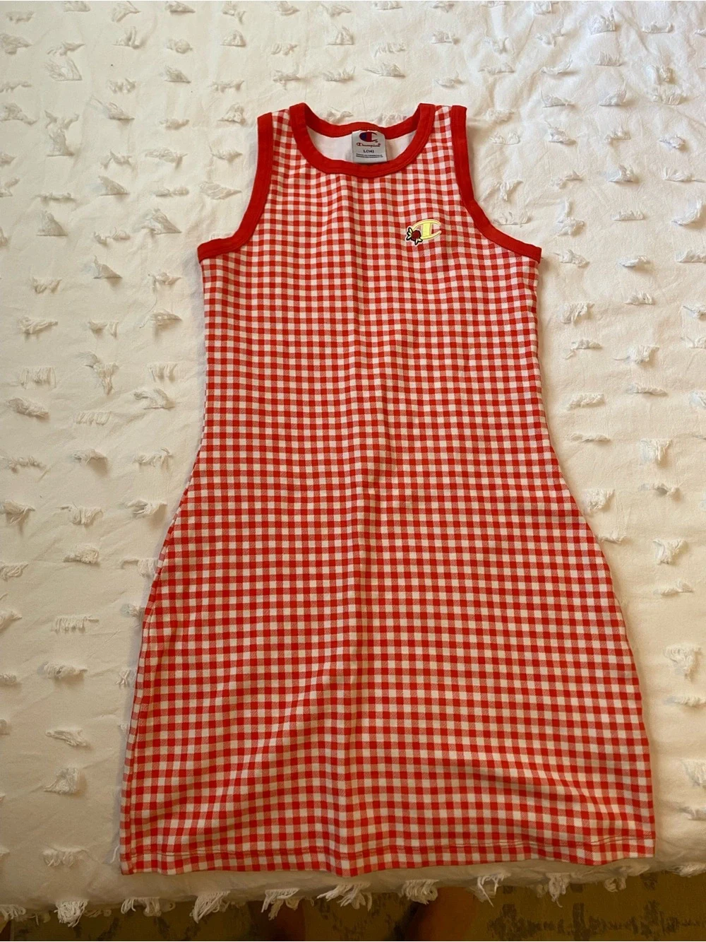 Champion Red and White Gingham Girls' Casual Dress